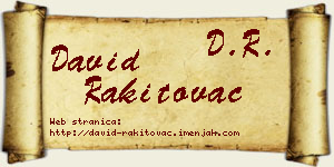 David Rakitovac vizit kartica